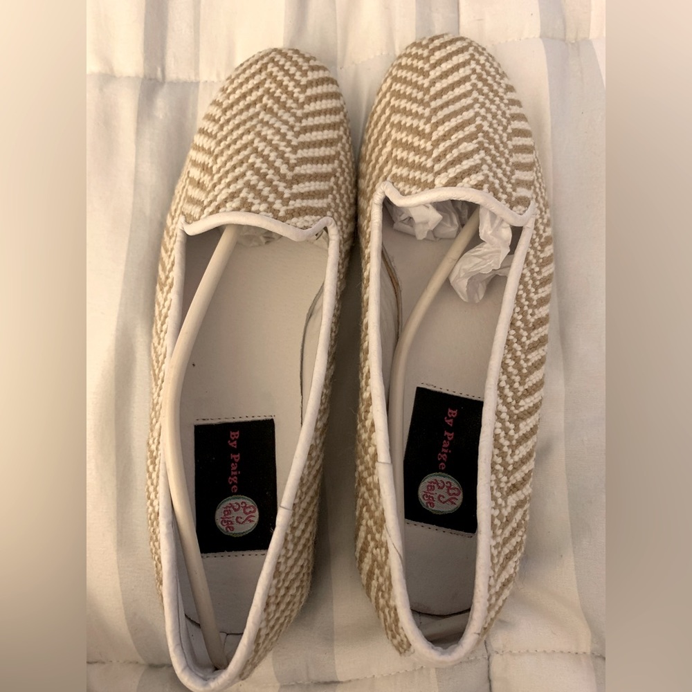 New, never worn. By Paige Needlepoint loafers. Retail for $250